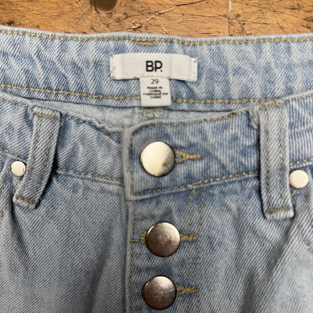 Bp Light Wash Jeans High Waist leg Button Utility Women's 29 - Picture 3 of 6